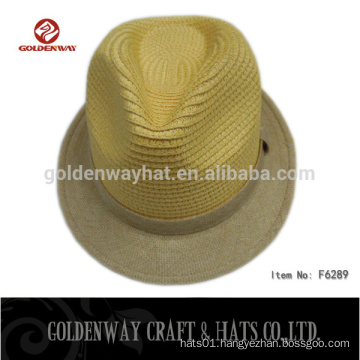 fashionable fedora hat female summer sun hats wholesale paper straw hat